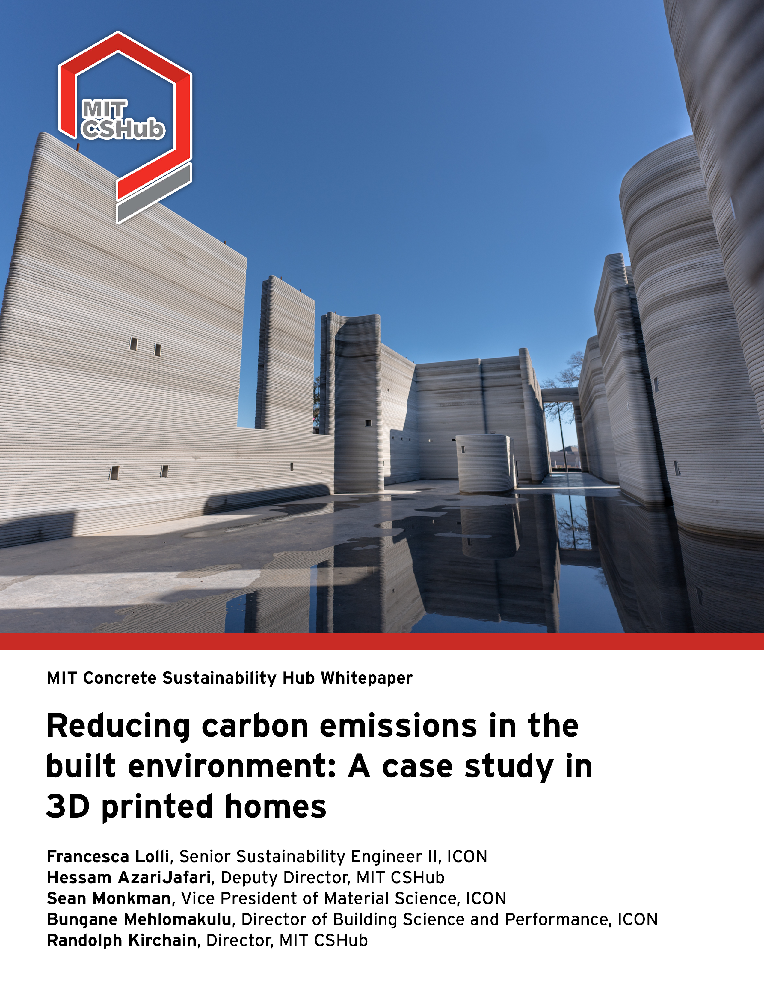 Whitepaper: Reducing Carbon Emissions in the Built Environment: A Case Study in 3D Printed Homes