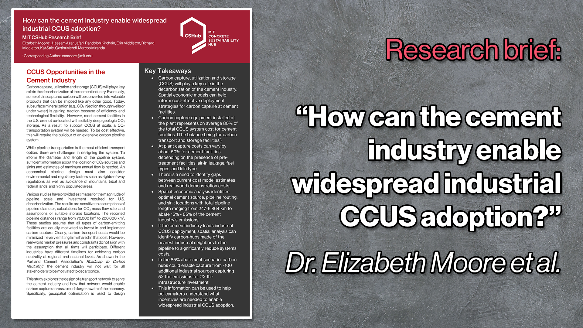 Brief: How can the cement industry enable widespread industrial CCUS adoption?